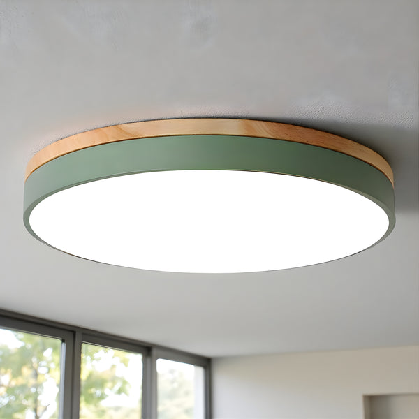 Rund skandinavisk planmonteret LED-loftlampe