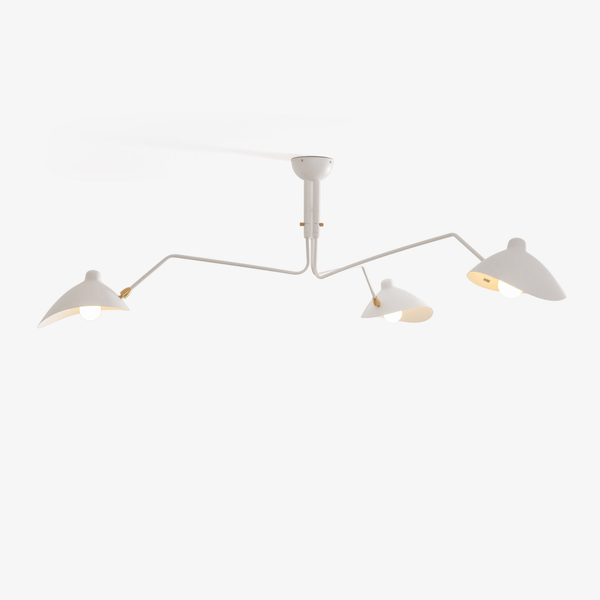 Moderne skandinavisk loftlampe med flere justerbare arme