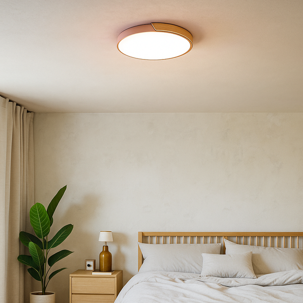 Moderne rund skandinavisk planmonteret LED-loftlampe