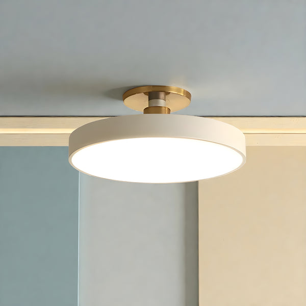 Rund skandinavisk semi-planmonteret LED-loftlampe