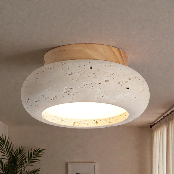 Moderne skandinavisk planmonteret loftlampe