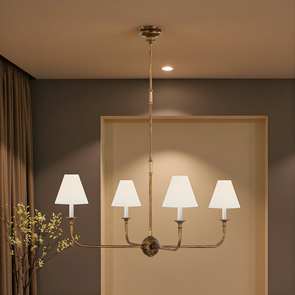Elegant lineær vintagelysekrone
